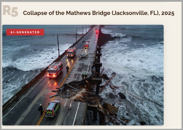 Round 5: AI image of the Mathews Bridge collapse